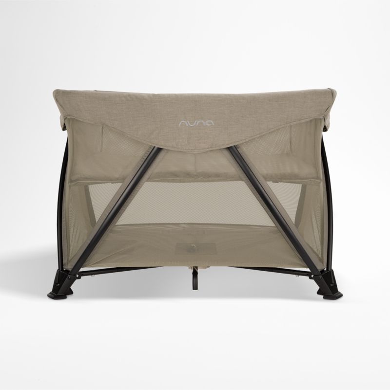 Nuna SENA aire Hazelwood Light Brown Playard and Travel Crib