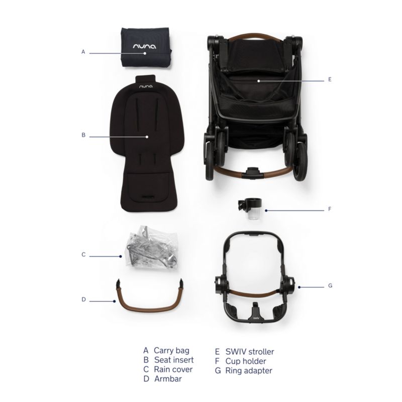 Nuna ® SWIV ™ Biscotti Brown Lightweight Baby Stroller - image 8 of 9