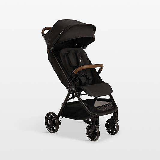 Nuna ® TRVL LX ™ Caviar/Cognac Compact Travel Baby Stroller