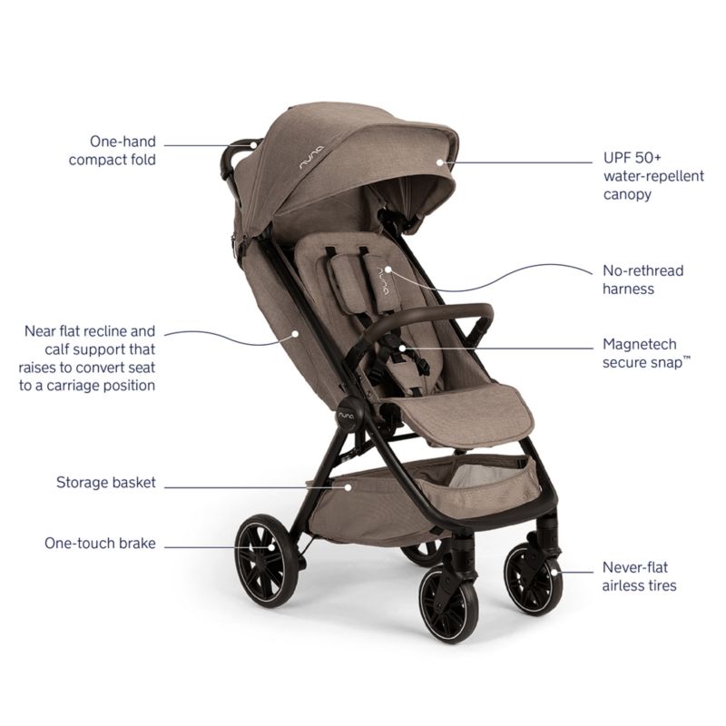 Nuna ® PIPA ™ Urbn Cedar Brown Baseless Baby Car Seat + TRVL LX ™ Stroller Next Travel System - image 10 of 11