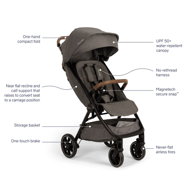 Nuna ® PIPA ™ Urbn Granite Grey Baseless Baby Car Seat + TRVL LX ™ Stroller Next Travel System - image 10 of 12