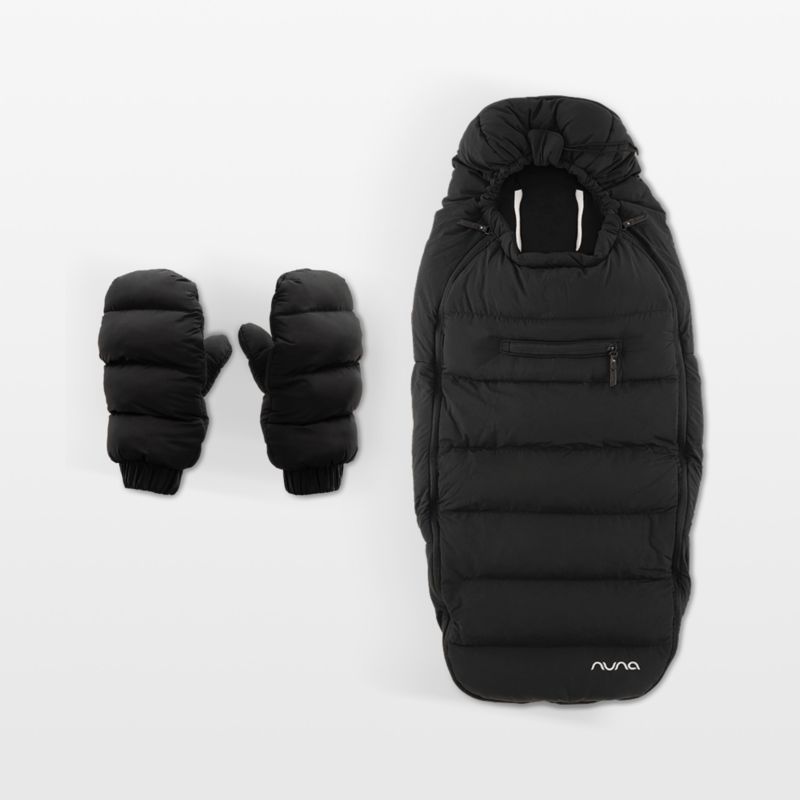 Nuna ® Caviar Black Winter Stroller Footmuff and Mitten Set - image 0 of 7