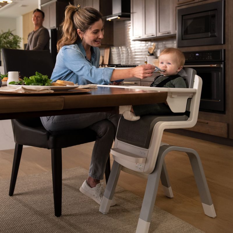 Nuna ® ZAAZ ™ White and Pine Green Plastic Baby High Chair - image 1 of 10