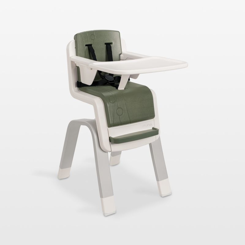 Nuna ® ZAAZ ™ White and Pine Green Plastic Baby High Chair - image 0 of 10