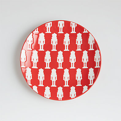 View Red Christmas Nutcracker Salad Plate details