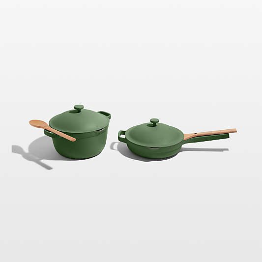 Our Place Sage Ceramic Nonstick Cookware Duo