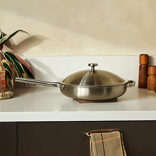 Our Place Brushed Stainless Steel Titanium Large Always Pan ® Pro