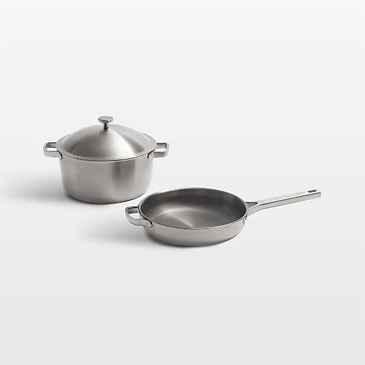 Our Place Titanium Pro Brushed Stainless Steel Cookware Duo