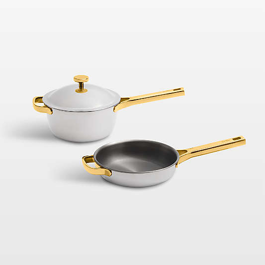 Our Place Titanium Pro Chrome and Gold Mini Cookware Duo