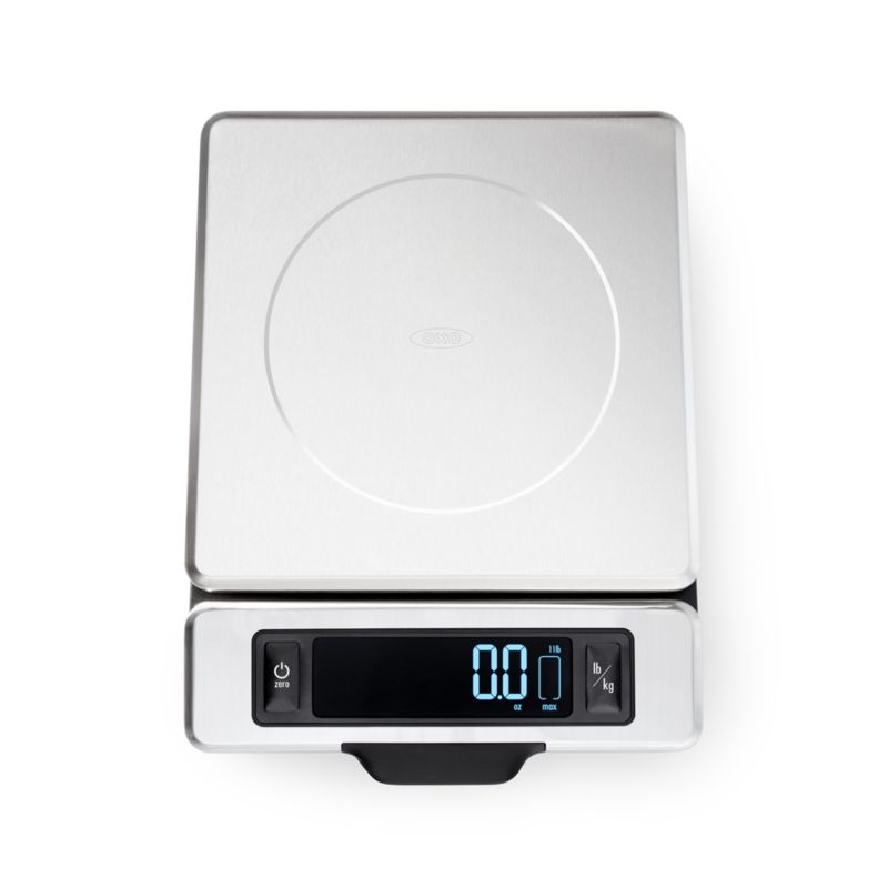 Crate & Barrel Touchless Waterproof 11-lb. Tare Food Scale | Crate & Barrel 5296031