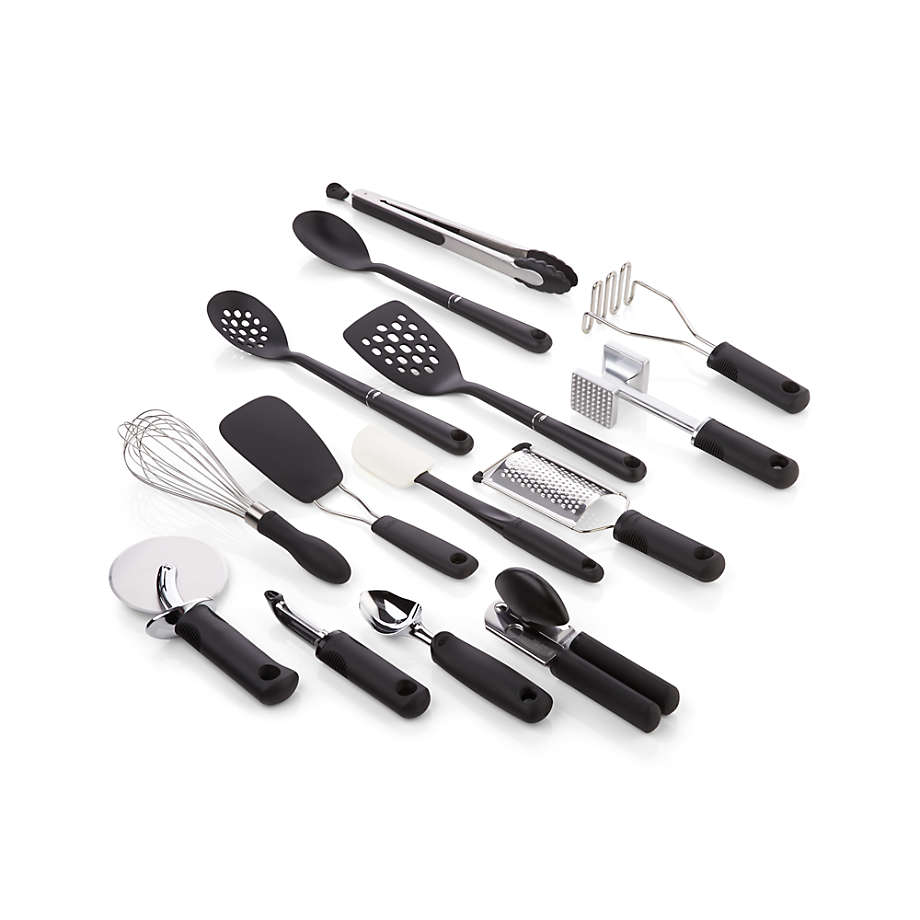 OXO 15-Piece Stainless Steel Kitchen Utensils Set + Reviews, Crate &  Barrel