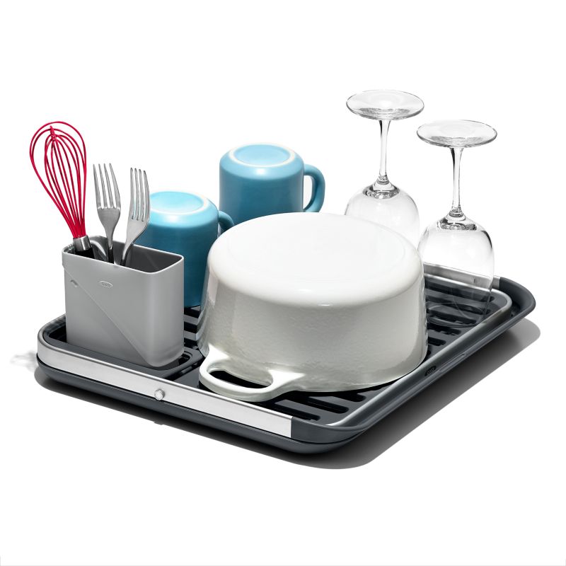 OXO ® Aluminum Fold Flat Dish Rack - image 11 of 12