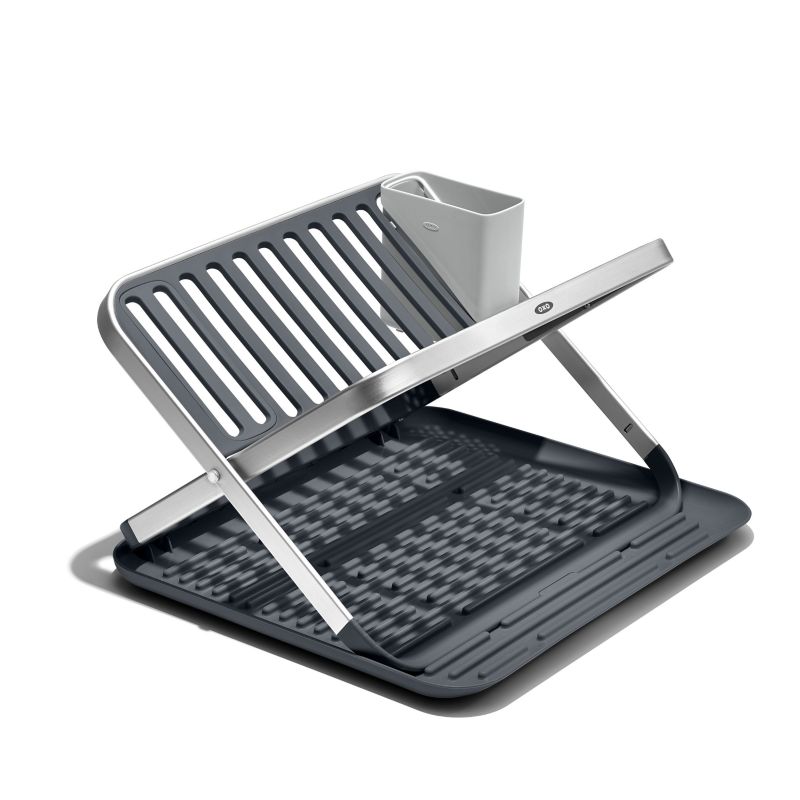 OXO ® Aluminum Fold Flat Dish Rack - image 8 of 12