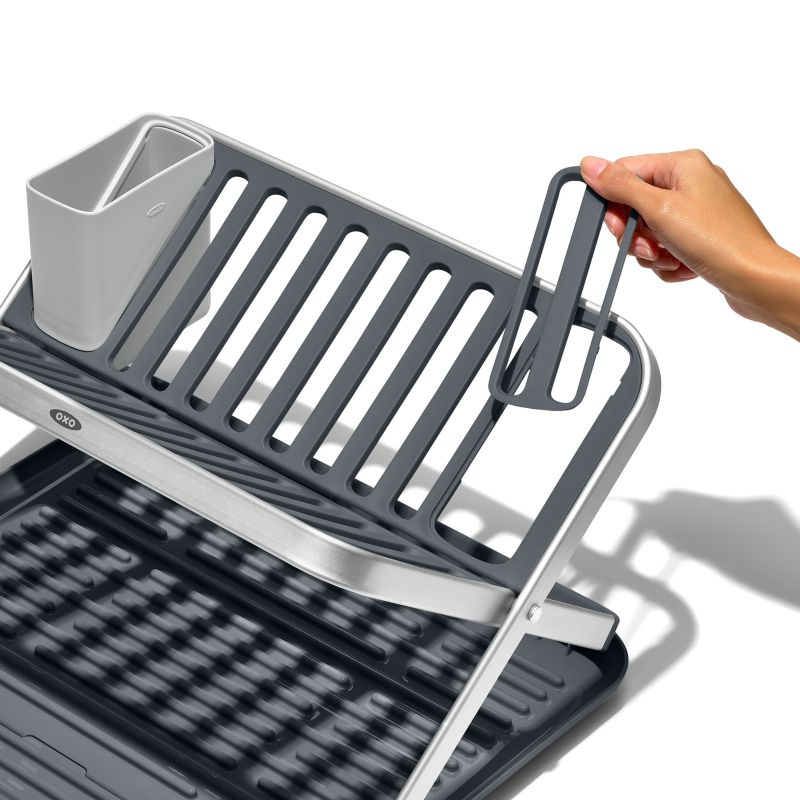 OXO ® Aluminum Fold Flat Dish Rack - image 9 of 12