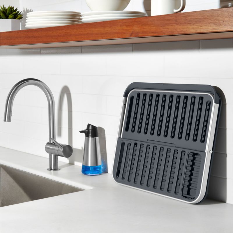 OXO ® Aluminum Fold Flat Dish Rack - image 1 of 12