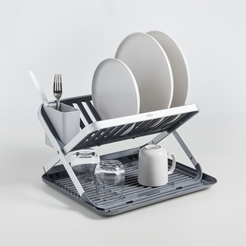 OXO ® Aluminum Fold Flat Dish Rack
