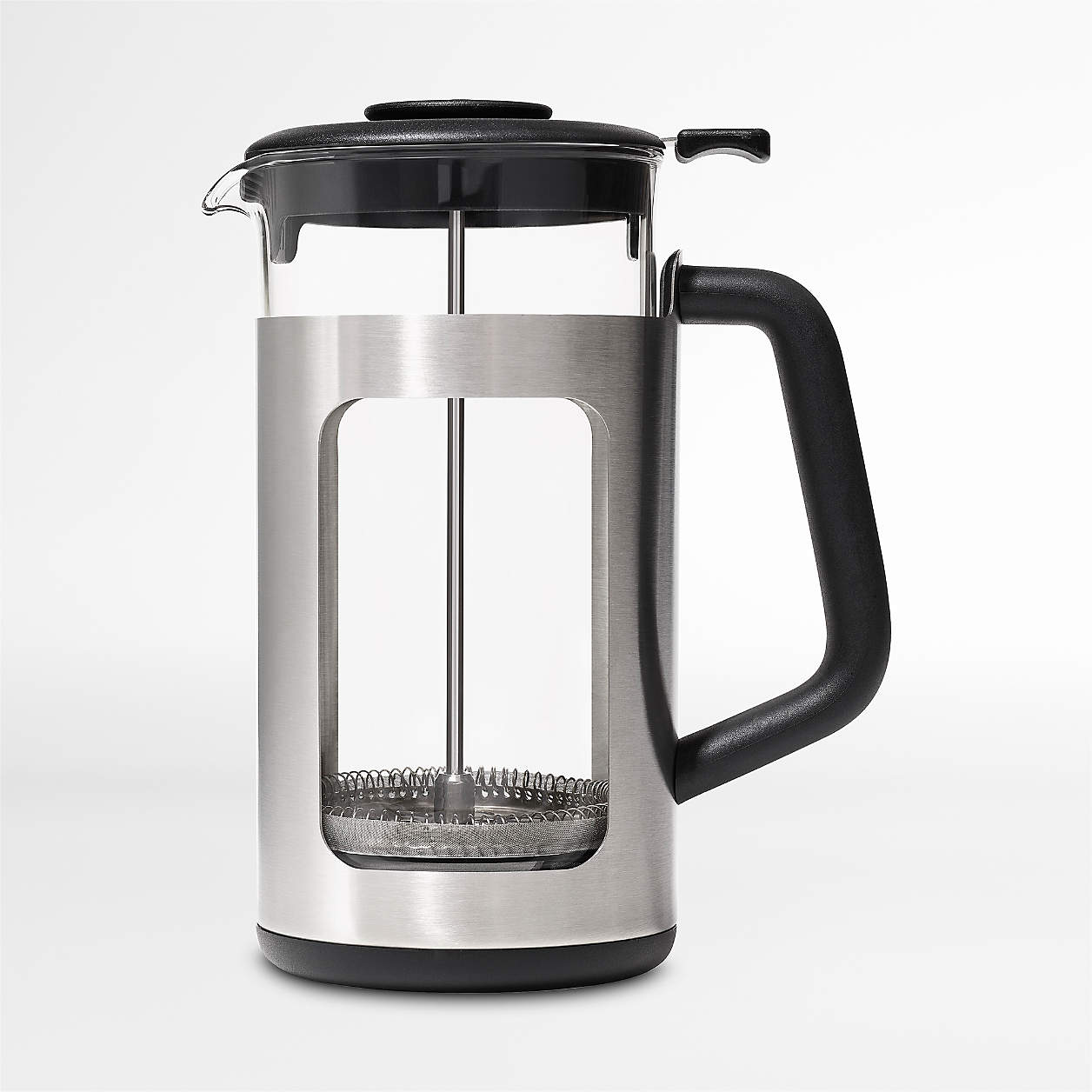 OXO Brew French Press with Grounds Lifter + Reviews Crate & Barrel