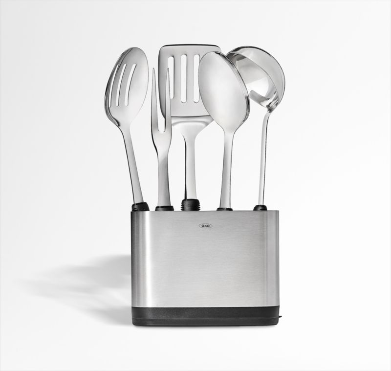 OXO 15-Piece Stainless Steel Kitchen Utensils Set + Reviews, Crate &  Barrel