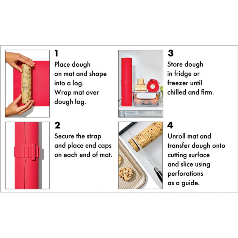 OXO Good Grips Slice and Bake Cookie Helper Silicone Mats, Set of 2 - image 7 of 9