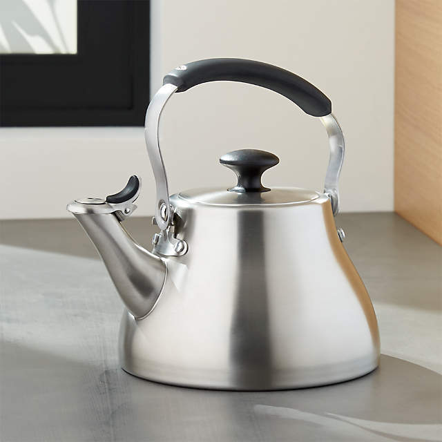 OXO Classic Brushed Stainless Steel Stovetop Whistling Tea Kettle