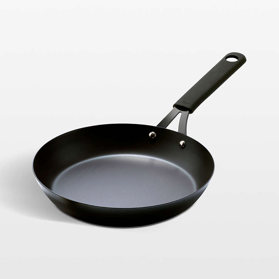 OXO Obsidian 10" Carbon Steel Indoor/Outdoor Fry Pan | Crate & Barrel