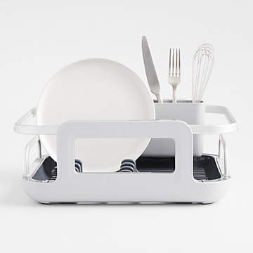 simplehuman Compact Dish Rack in Grey Plastic KT1106 - The Home Depot