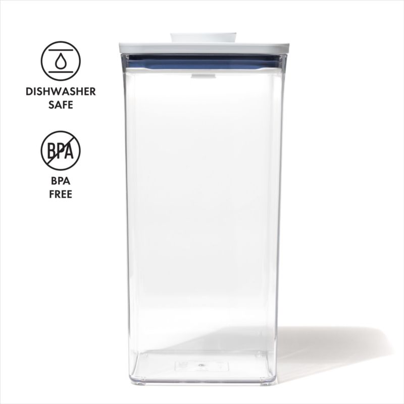 Oxo Pop 60 Qt Big Square Tall Airtight Food Storage Container Reviews Crate And Barrel 0249