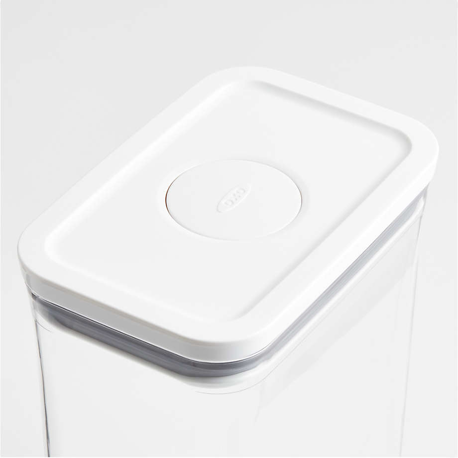 Oxo Pop 0.6qt Plastic Rectangle Airtight Food Storage Container White :  Target