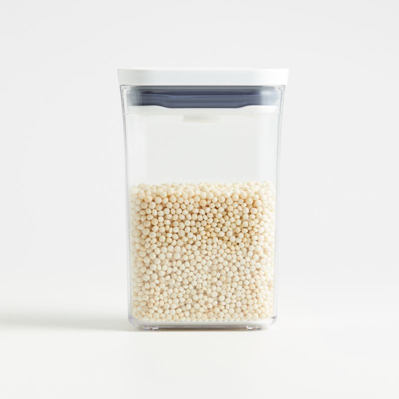 OXO Steel POP Container Small Square Short (1.1 Qt/1 L) - Airtight Food  Storage - Ideal for Brown Sugar, Tea,Grey