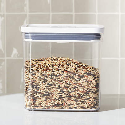 OXO POP 6.0-Qt Big Square Tall Airtight Food Storage Container | Crate ...