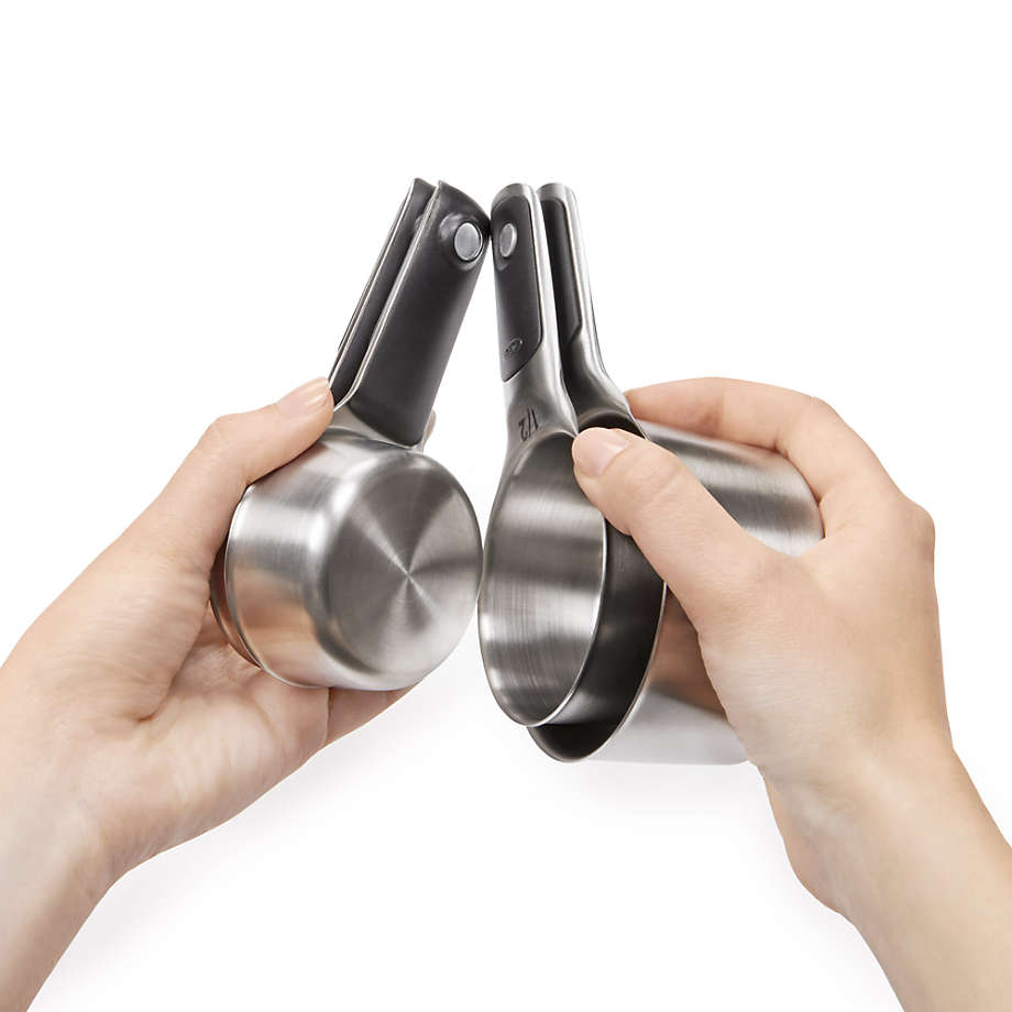 Magnetic Stainless Steel Measuring Spoons - Set of 6 Metal