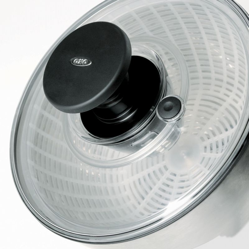 OXO Stainless Steel Salad Spinner + Reviews Crate & Barrel