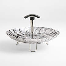 OXO Stainless Steel Steamer with Extendable Handle + Reviews | Crate & Barrel