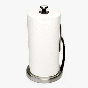 Kitchen Paper Towel Holder with Spray Bottle Stainless Steel Roll Holder  Stand