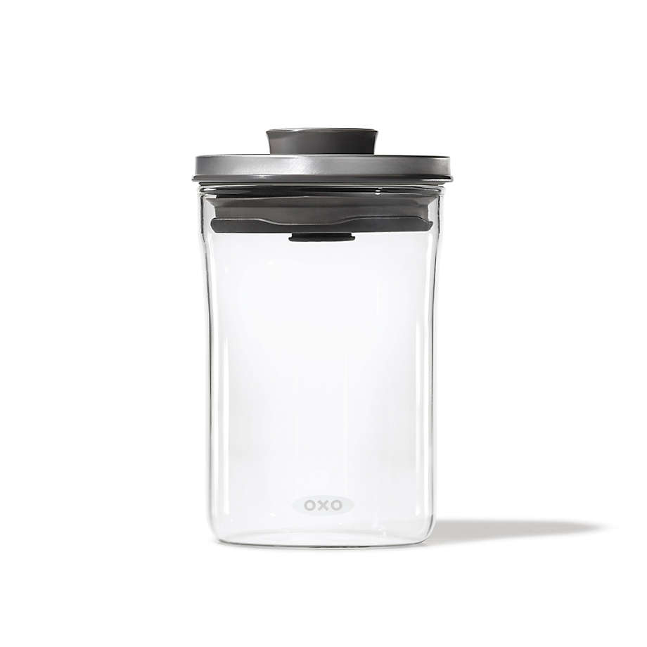OXO POP 3pc Plastic Airtight Round Canister Food Storage Container Set White