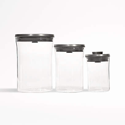 OXO POP Steel 6-Piece Airtight Food Storage Container Set +