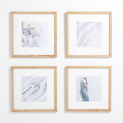 View 4-Piece Light Oak Wood 11x11 Gallery Wall Frame Set details