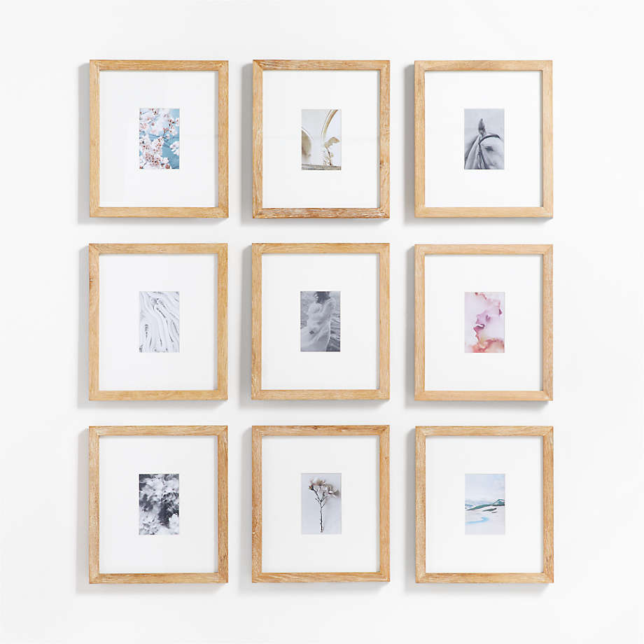 4-Piece Walnut Wood Gallery Wall Picture Frame Set + Reviews
