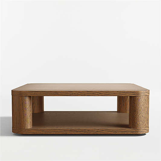 Oakhurst Brown Oak Wood 46" Square Coffee Table