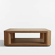 Panos Brown Solid Acacia Wood 51" Oval Coffee Table