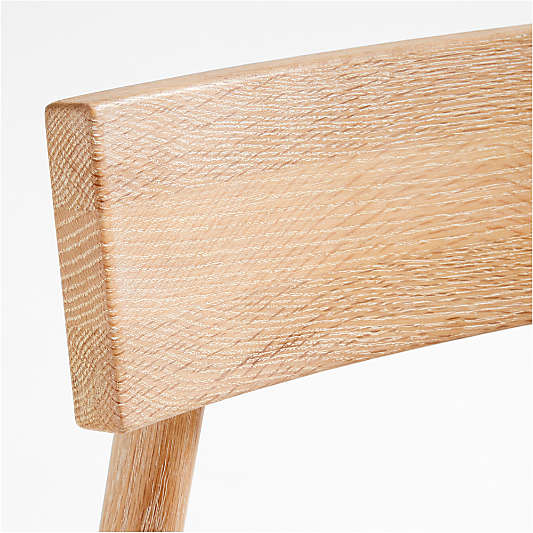 Oaklynn Cerused Natural Oak Wood Counter Stool