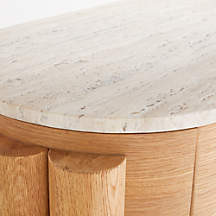 Oasis Oval Wood End Table | Crate & Barrel Canada