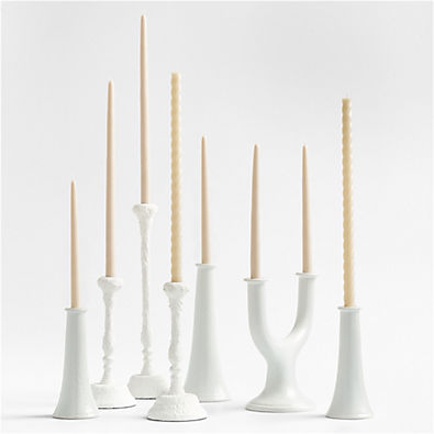 View Off-White Taper Candle Bundle, Set of 8 details