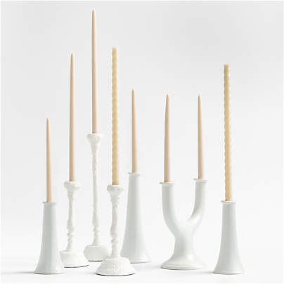 Off-White Taper Candle Bundle, Set of 8
