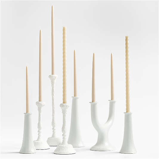 Off-White Taper Candle Bundle, Set of 8
