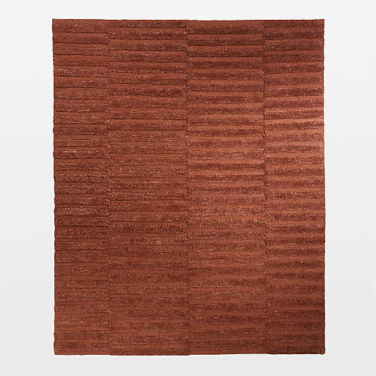 Oaxaca Jute Hand-Knotted Red Area Rug