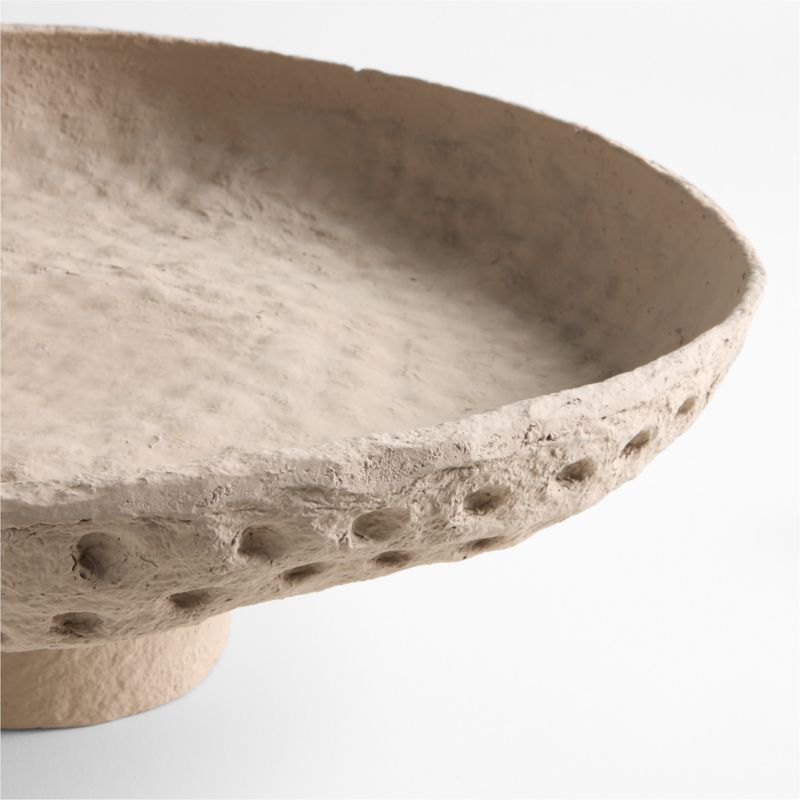 Oaxaca Taupe Cotton Mache Centerpiece Bowl - image 4 of 5