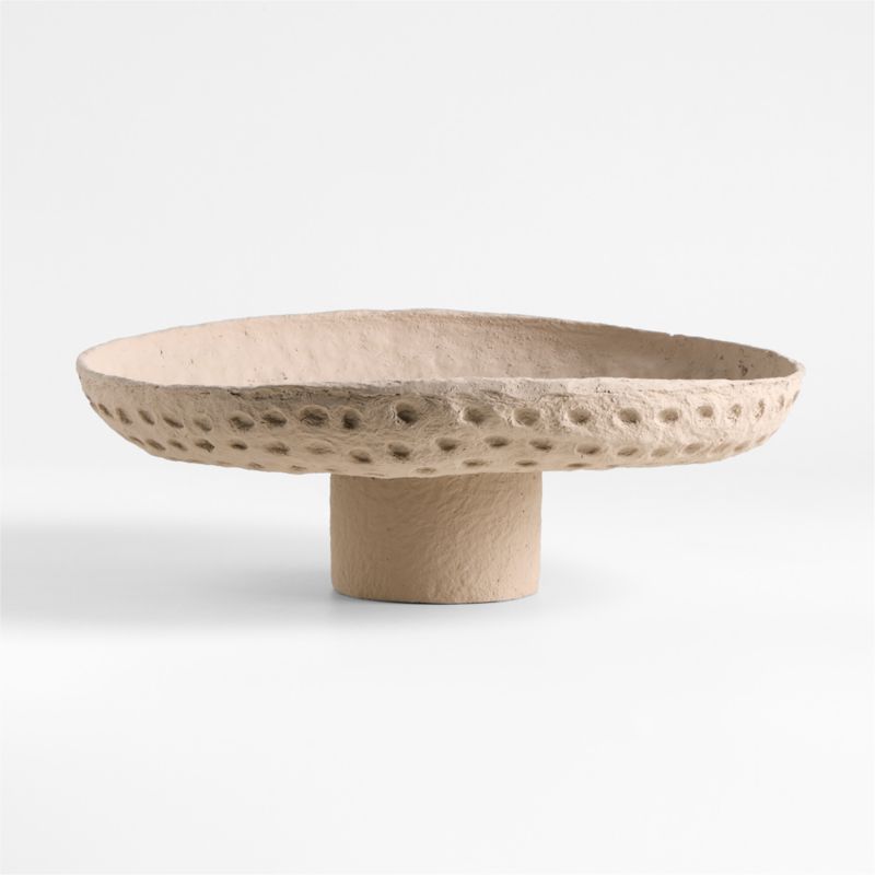 Oaxaca Taupe Cotton Mache Centerpiece Bowl - image 3 of 5