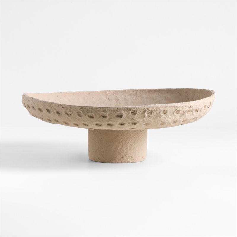 Oaxaca Taupe Cotton Mache Centerpiece Bowl - image 2 of 5