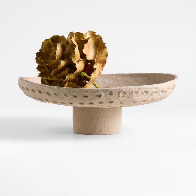 Oaxaca Taupe Cotton Mache Centerpiece Bowl - image 0 of 5